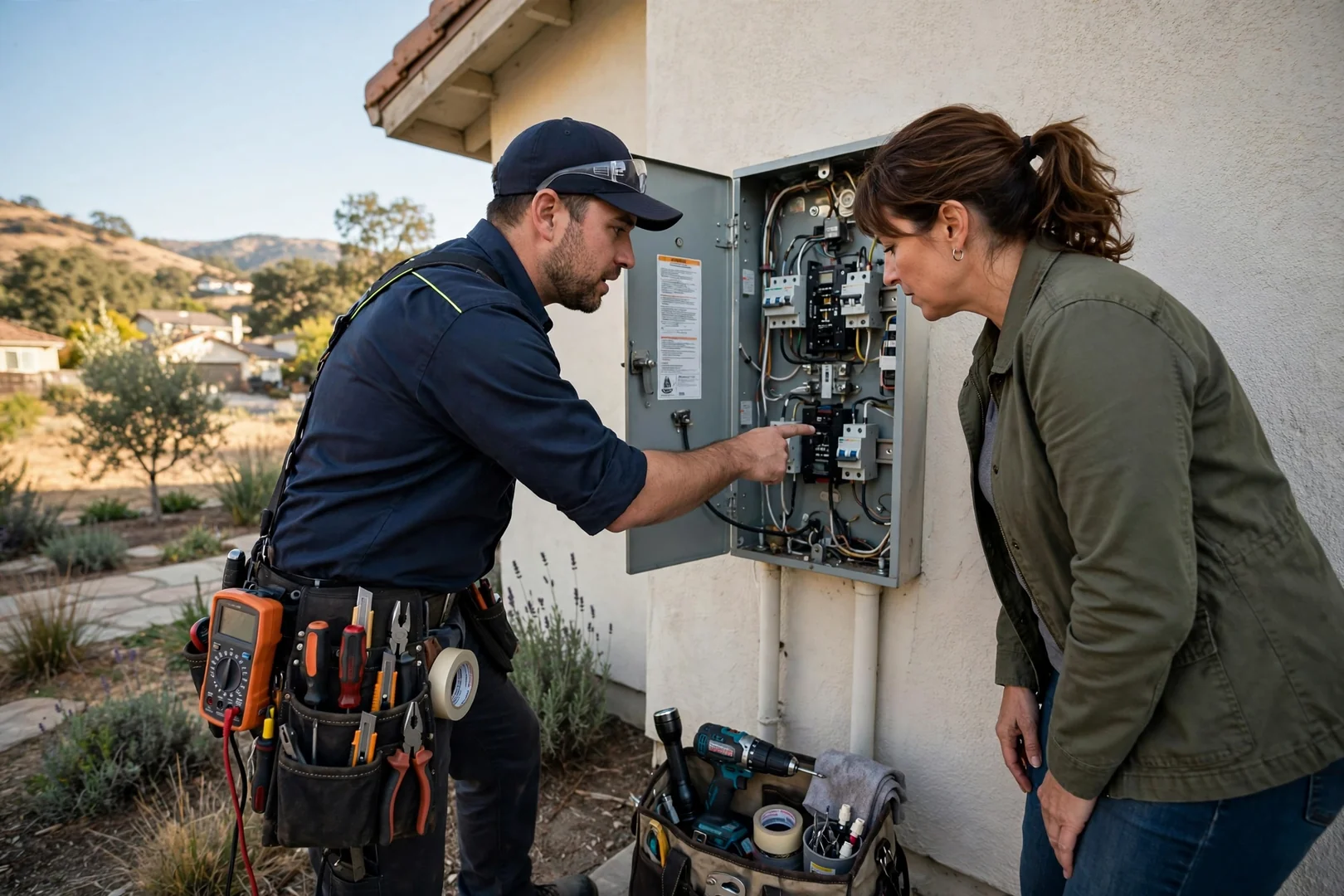 San Ramon Electrician Pros team completing a Electrician service visit in San Ramon, CA